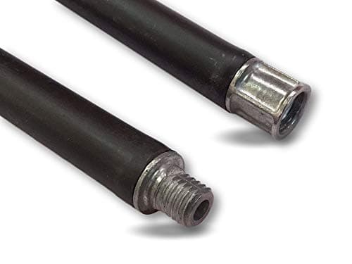 Kit de ramonage classique conduits gainés | Hérisson rond synthétique | Diamètre 250 mm | 9 cannes noires Ø 17 mm creuses | 9 * 1,4 m | Cheminées | Kibros 4KIT25NLO