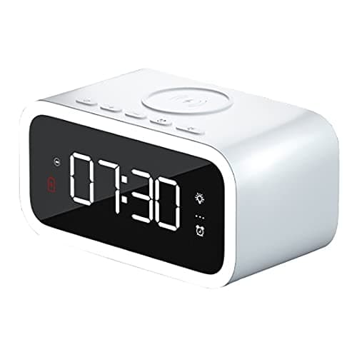 Riloer Réveil avec chargeur sans fil, radio-réveil avec chargeur USB