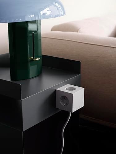 Avolt Multiprise Cube USB C - Les Premières Multiprises Design au Monde - 3 Prises électriques et 2 Ports USB - Pied Magnétique Adhérant Presque Partout (Gris, 1.8m)