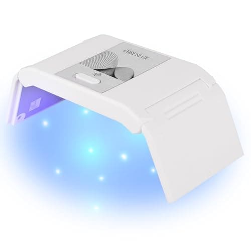 CORESLUX Mini Lampe UV Séchoir à Ongle Portable, 36 W Sèche-ongles Pliable avec Minuteur 60s/120s, Lampe UV Ongles Gel Shellac, Néon, Lampe UV Ongles Pour Tous les Gels (Blanc)