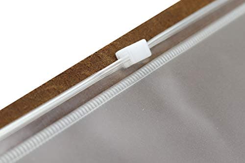 Étui À Fermeture Éclair Et Porte-Cartes Kraft, Paquet De 2 Accessoires Pour Journaux De Voyage Rechargeables - Taille Standard - 8,25 X 4,25 Pouces (21 X 11 Cm)