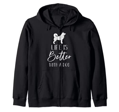 Life Is Better With A Dog Funny Pet Owner Lover Graphic (La Sweat à Capuche