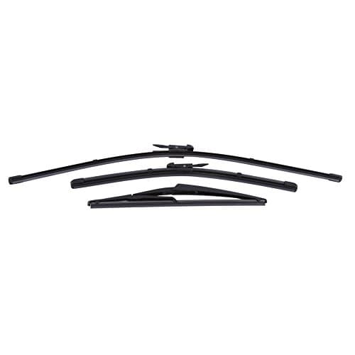 Elerose pour balai d'essuie-glace qashqai 3Pcs Ensemble D'essuie-glaces Avant et Arrière 2 Lames D'essuie-glace Avant et 1 Lame D'essuie-glace Arrière