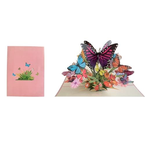 LIANRISES Carte Fete Des Meres Carte Anniversaire Femme Carte Anniversaire Carte De Remerciement Papillons Carte Pop Up Carte Anniversaire 3d