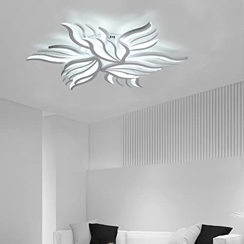Plafonnier LED moderne dimmable - 90W lampe de salon plafonnier chambre avec télécommande lumière couleur luminosité changement de couleur - plafonnier blanc gradation éclairage intérieur