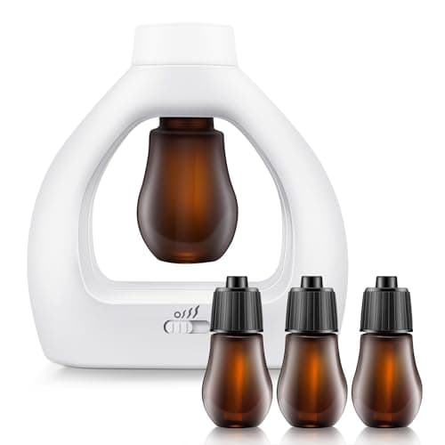 Diffuseur d'aromathérapie avec 3 bouteilles d'huiles essentielles - Diffuseur d'huiles essentielles sans eau - Diffuseur d'aromathérapie électrique portable pour la maison