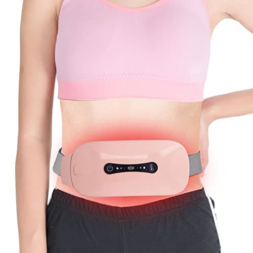 BigKing Ceinture Utérine Chauffante Électrique, Ceinture De Palais Chaud Utérus Compresse Chaude Menstruelle USB 3 Niveaux de Vibration EMS Ceinture Chauffante pour Le Ventre Petit 92cm×8.5cm×3cm