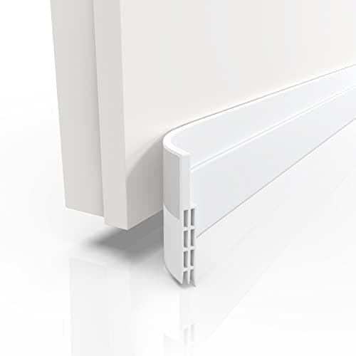 Domar- Bas de porte isolant 100cm Blanc - isolation porte Adhésif extra fort - Boudin de porte isolant froid maximale - Bas de porte anti bruit