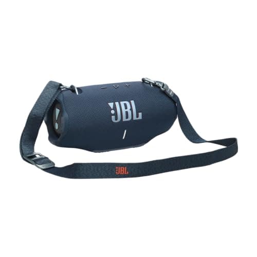 JBL Xtreme 4, Enceinte portable Bluetooth avec son JBL Pro, jusqu'à 24h d'autonomie, Recharge rapide, Étanche indice IP67, bandoulière incluse, en bleu
