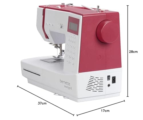 Bernette Sew&GO8 Machine à coudre ordinateur avec 197 programmes de couture, bras libre, écran multifonction, couture, patchwork, matelassage, White