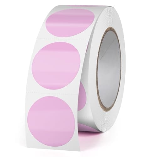 FINDAT Violet Étiquette Thermique Ronde 25 mm Rouleau Vinyle Cercle Imprimable Gommette Autocollante pour Bureau Logo Design QR Expédition 500 Pièces