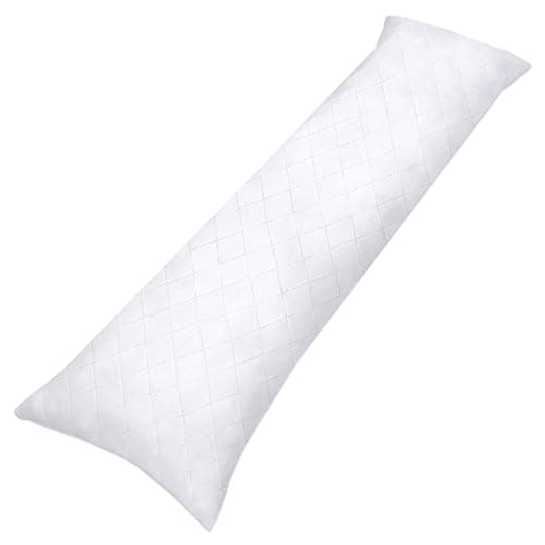 Totsy Baby Oreiller de Couchage latéral 40x200 cm - Oreiller de Corps latéral Oreiller de Confort Adultes Blanc Certificat Oeko TEX