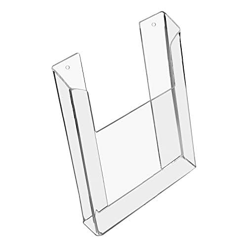 HMF 46843 Porte-brochures mural en acrylique Transparent Format A4 22 x 30,5 x 3,5 cm