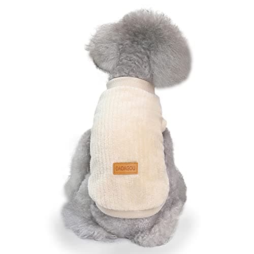 YAODHAOD Pull en peluche pour chien et chat – Chandail doux et épais et chaud pour chien et chat (taille S, abricot)