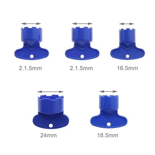 YINETTECH 5pcs Aérateur de Cache Filtre de Robinet avec 5pcs Outils de Clé de Retrait de Clé pour Robinet de Chambre Cuisine M16.5 M18.5 M21.5 M24