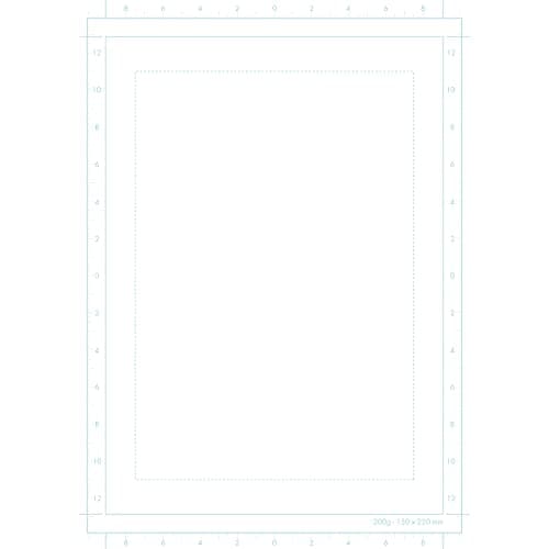 Clairefontaine 94045C Étui Manga et Multi-techniques - 40 Feuilles Papier Dessin Blanc Lisse A4 21x29,7 cm 200g - Papier imprimé avec une Graduation Simple - Idéal pour le Dessin au Feutre à Alcool