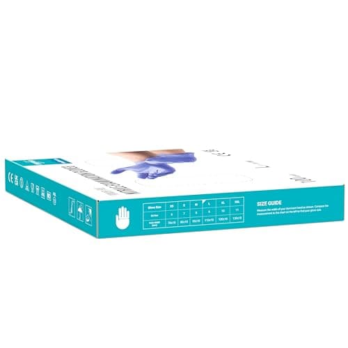 EUROPAPA® Lot de 100 gants jetables en nitrile sans latex non stériles sans latex