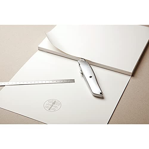 Clairefontaine 96409C Bloc Encollé 4 Côtés Fontaine - 25 Feuilles Papier Aquarelle Blanc 100% Coton Grain Demi-Satiné Qualité Professionnelle 42x56 cm 300g