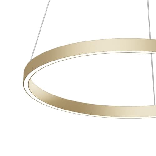 Suspension Design, Lustre LED, Style Moderne, rond, Armature en Métal couleur laiton, plafonnier en Métal en forme de cercle, pour le Salon K: 4000 lm 2200 230V IP 20