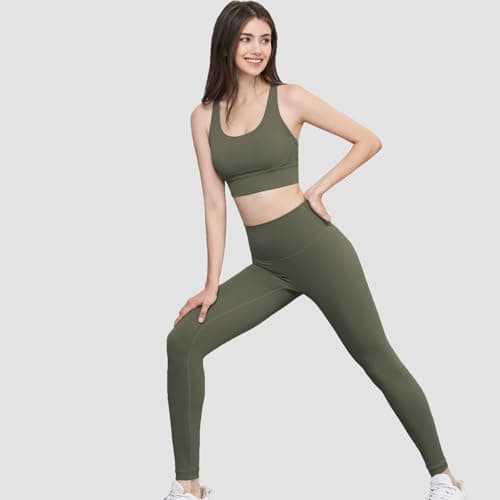 XDSP Legging de Sport Femme Pantalon de Yoga Pilates Compression Taille Haut Sculptants Push up Slim Fit Butt Lift Élastique Legging Fitnes avec Poches Tight Pantalon de Joggings Gym Running Course
