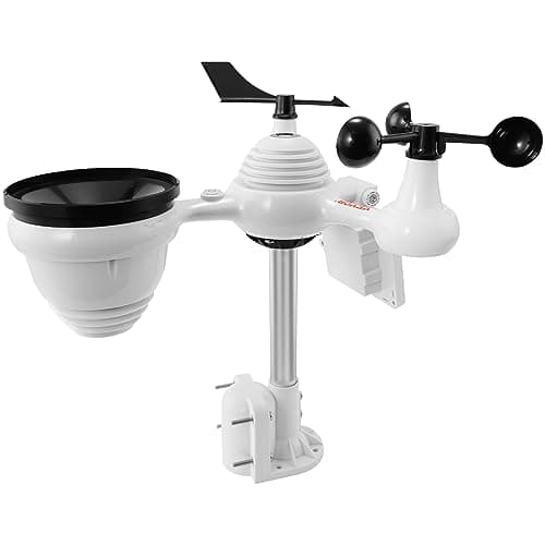 VEVOR Station Météo WiFi 7 en 1 Station Météo sans Fil Intérieur Extérieur Solaire Grand Écran Couleur 7,5 po Station Météo Numérique Capteur pour Température Humidité Vitesse Direction de Vent Pluie
