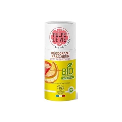 Pulpe de Vie - Déodorant Certifié BIO Wonder Bras 55g - Anti-gaspi ! Pamplemousse - Protection Naturelle - Sans Produits Toxiques - Zéro Déchet