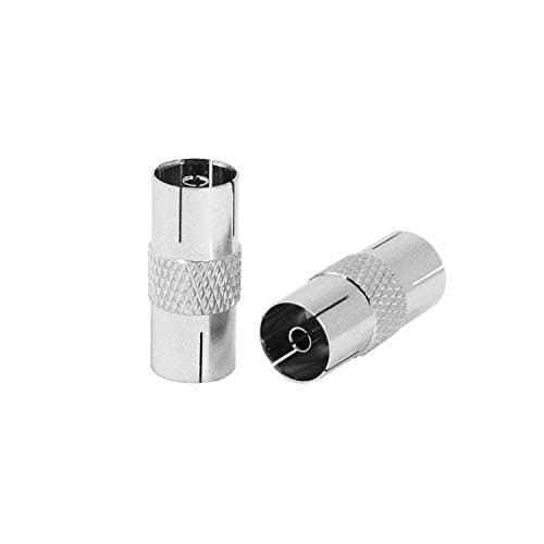 Coupleur coaxial aérien TV PAL RF Femelle vers Femelle - Lot de 2 - pour KY/SkyHD, Virgin,TV, VHS ou lecteurs DVD avec coupleurs. (Lot de 2)