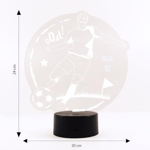 Veilleuse Foot Personnalisable, Veilleuse Footballeur, Décoration Chambre Foot, Lampe Foot Personnalisable, Lumière d'ambiance Foot pour garçon