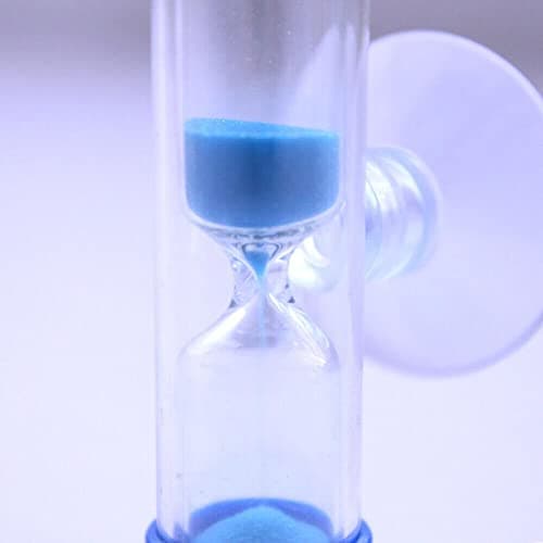 Sablier 3 min - Sable bleu - Sans pile - Minuteur de douche - Économie d'eau - Minuteur de brossage des dents