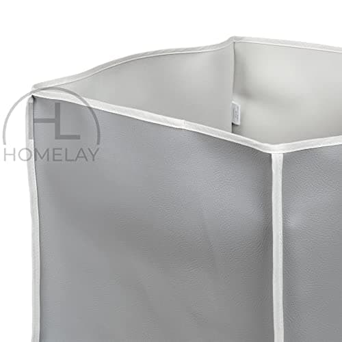 HOMELAY Housse de protection de qualité supérieure compatible avec Thermomix TM6 TM 6. Fabrication artisanale. Matériau similicuir anti-taches, antibactérien. Couverture en couleurs (Gris)