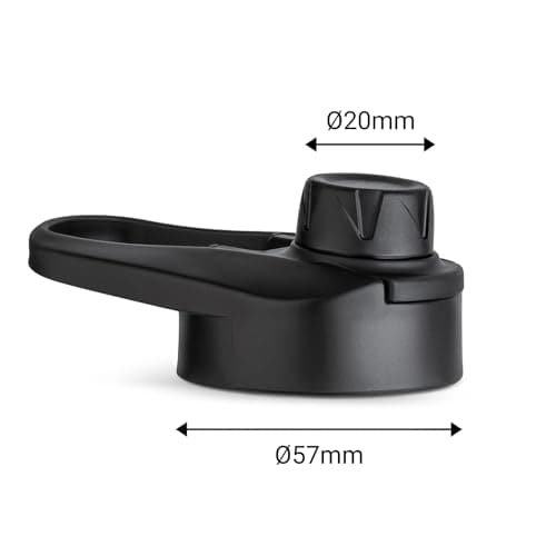 Vinsun Kit Bouchon Gourde, Couvercle à Visser ø57mm avec Ouverture pour Boire - Anti-Fuite, sans BPA, Joint en Silicone - Bouchon à Vis pour Bouteille Inox