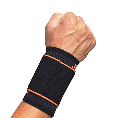 SOLO ACTFIT Support de Poignet, Elastique Compression Poignet pour Tennis, Golf, Gym, Sport et Fitness - Bandage De Soutien pour Homme Et Femme - Taille Unique Réglable