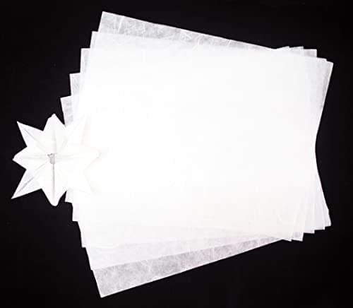 Lot de 25 feuilles de papier de mûrier blanc - Motif origami - Fabrication de cartes - 21,6 x 27,9 cm
