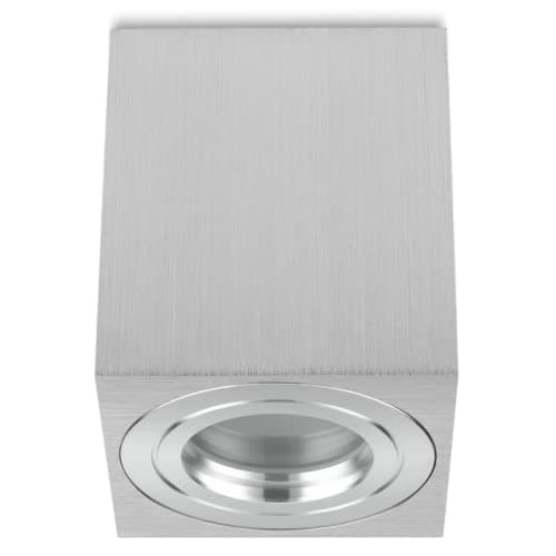 Sweet Led Spot encastrable à anneau argenté IP44 de salle de bain en aluminium pour environnements humides 95 mm hauteur 230 V lampe de plafond GU10 Argenté