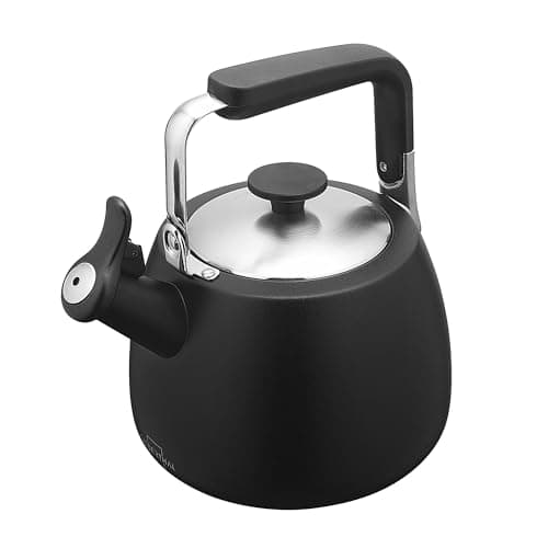 SILBERTHAL Bouilloire à induction 2,8l - Bouilloire en acier inoxydable - Bouilloire pour le camping - Bouilloire à flûte noire - Bouilloire sifflet Nouvelle version 2024