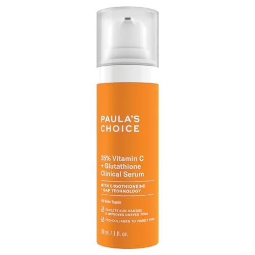 Paula's Choice Sérum Expert 25% Vitamine C + Glutathion - Sérum Visage Anti Age - Cible Les Dégâts Causés Par Le Soleil & Unifie Le Teint - avec Glutathion - Tous Types de Peaux - 30 ml