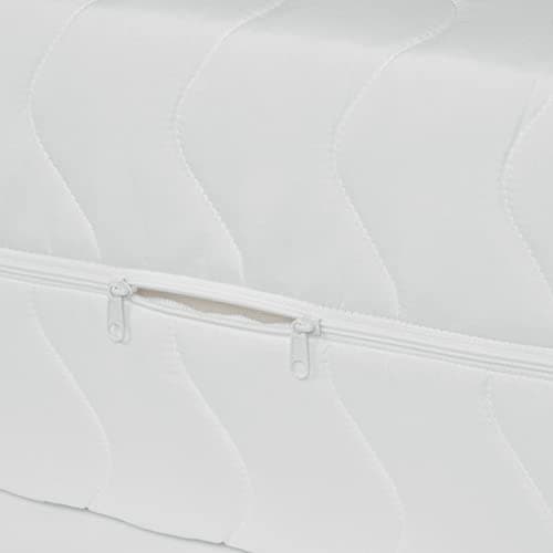 TULENA Housse de Matelas en Microfibre avec Fermeture éclair, 80x200 cm, Hauteur 23 à 25 cm, matelassée, Blanche, hypoallergénique, certifiée Öko-Tex