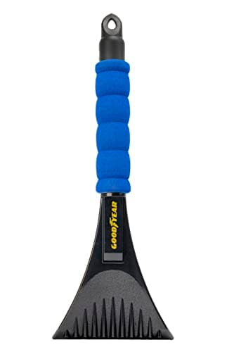 Goodyear Grattoir pour pare-brise de voiture en ABS + Aluminium + TPR. Poignée ergonomique en mousse.