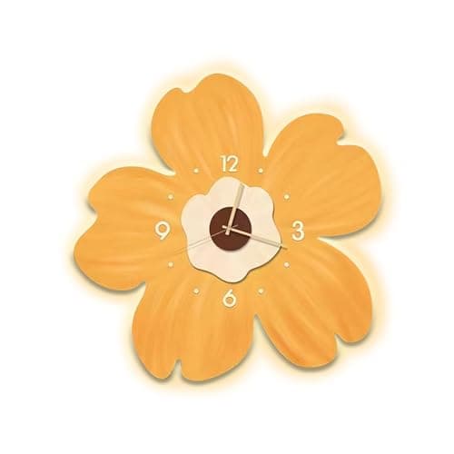 Ergocar Horloge Murale, Horloge Murale LED Décorative Art, Horloge Suspendue à Fleurs Moderne, Adaptée Au Salon, à La Chambre, Au Bureau, Au Bureau