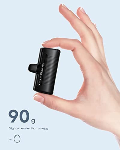 Batterie Externe pour iPhone 4500 mAh, Mini Batterie Externe 12W PD, Petite Batterie Externe Charge Rapide Compatible avec iPhone 14/14 Pro Max/13 Pro/13/12/11/XS/XR/8/7/6 - Noir