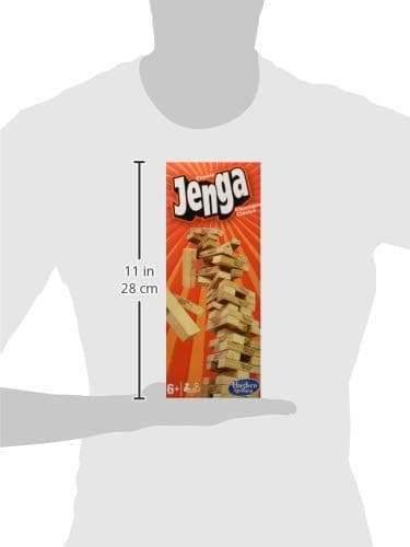 Hasbro Gaming Jenga, Jeu De Société en Bois, Jeu d’Adresse pour Enfants Et Familles, Version Française, Cadeau De Noël, Idées Cadeaux d'anniversaire et pour Noël, À Partir De 6 Ans