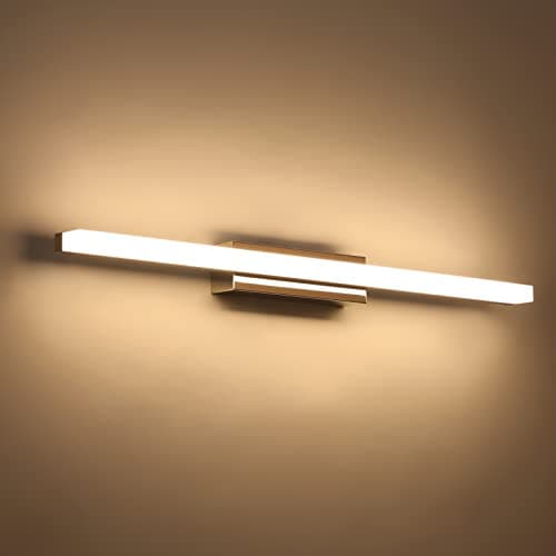 Klighten Lampe Miroir LED Salle de Bains 14W 60cm, IP44 Lumiere Miroir Salle de Bain Moderne, Applique Murale Salle de Bain, 110-240V, 910 Lumen, Blanc Chaud 3000K