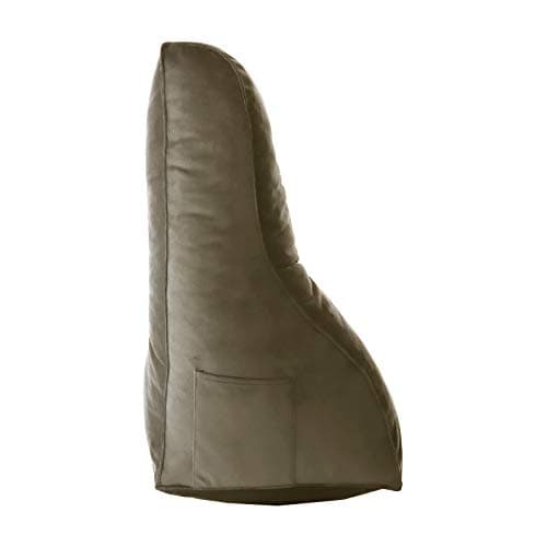 Johnear Coussin de Dossier Haut rembourré pour canapé lit Dossier Grand Triangle, Double Boutonnage Oreiller lit Coussin de Lecture, Coussin Lombaire, Coussin de Dos en Velours (Chameau 140cm)