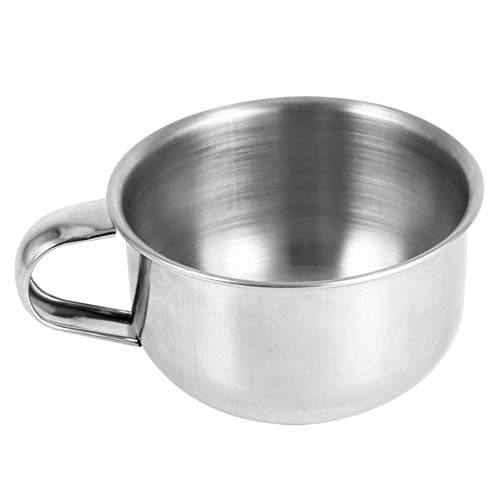 Bol de rasage - nouvelle tasse de savon à raser en métal en acier inoxydable bol tasse rasoir rasoir outil de mousse nettoyante pour homme