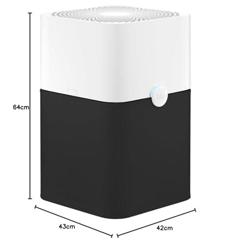 BLUEAIR Purificateur d'air Blueair Blue Pure 221, purificateur filtre à air auto HEPA SilentTM, système de filtration pour purifier jusqu'à 125 m2, Dark Shadow