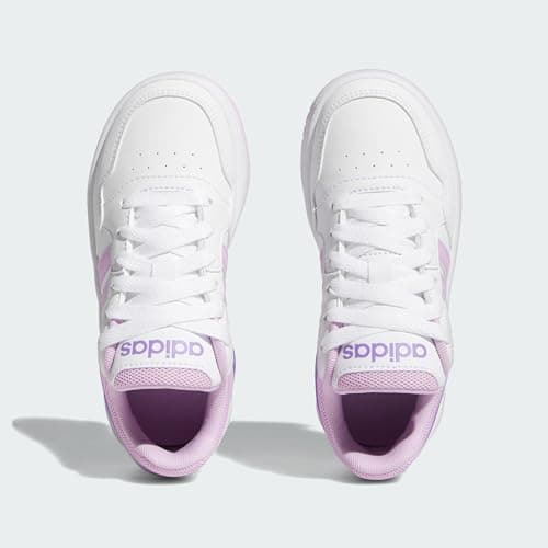 adidas Mixte Enfant Hoops Shoes Chaussures, Cloud White Lilac Violet Fusion, 40 EU