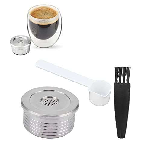 Yolispa Compatible avec les petites machines à café européennes DELTA Q/Detaco en acier inoxydable à capsules répétitives à usage multiple