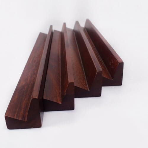 Muteitt Supports De Dominos en Bois, Plateaux De Tuiles De Mahjong en Bois, Supports De Tuiles De Dominos, Plateaux De Dominos pour Mahjong Mexican Train Chickenfoot Autres Jeux