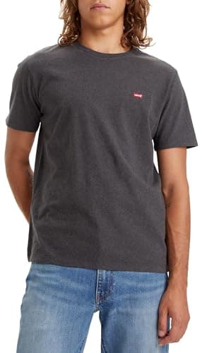 Levi's Ss Original Housemark Tee T-Shirt Homme, Dark Charcoal Heather Dkr, M