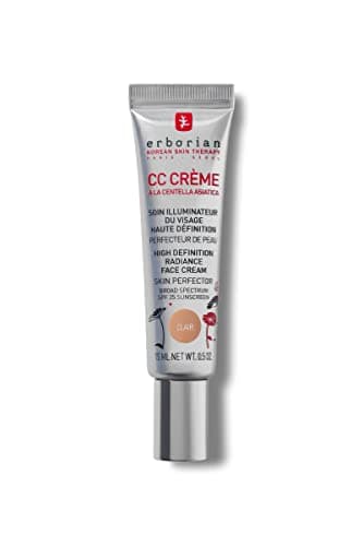Erborian - CC Crème à la Centella Asiatica - Maquillage et Soin Illuminateur de Teint Haute Définition pour Visage - Protection Solaire SPF 25 - Soin Cosmétique Coréen - Clair 15 ml